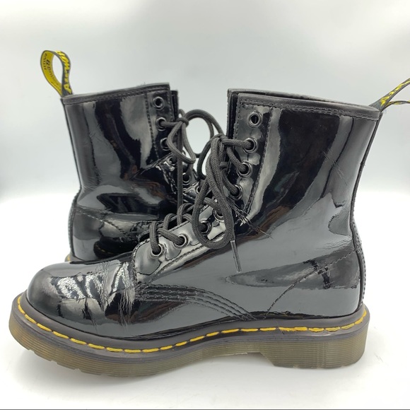 Dr Martens Black Patent Leather 1460 Boots Size 5 Excellent Condition! - Picture 3 of 12